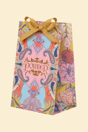 Powder Velvet Embroidered Pouch/Make-up-Bag Matryoshka Doll Petal - BouChic 