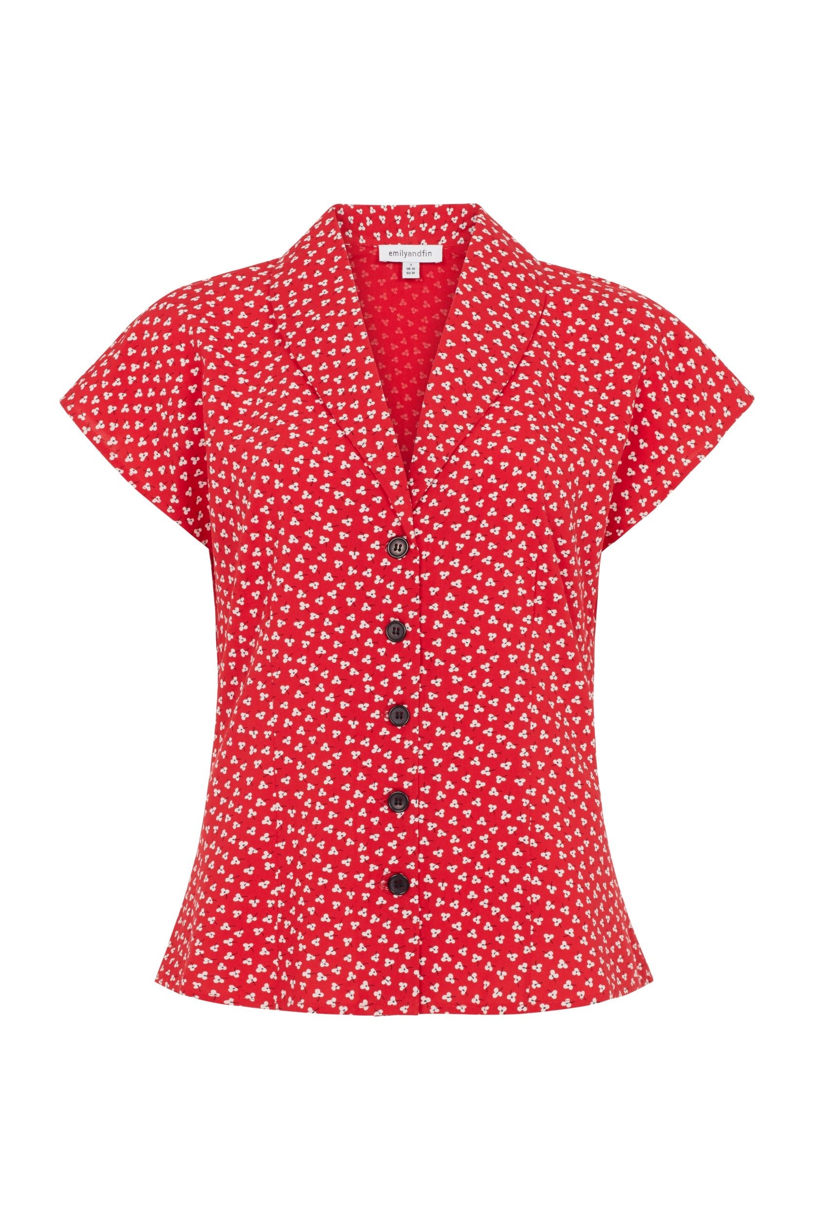 Emily & Fin Evie Blouse Red Ditsy Floral - BouChic 