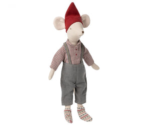 Maileg Christmas Mouse Medium Boy - BouChic 