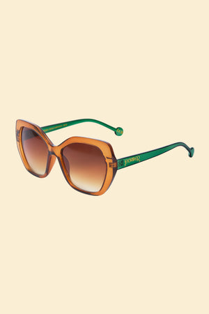 Powder Limited Edition Ladies Sunglasses Brianna Mandarin/Sage - BouChic 