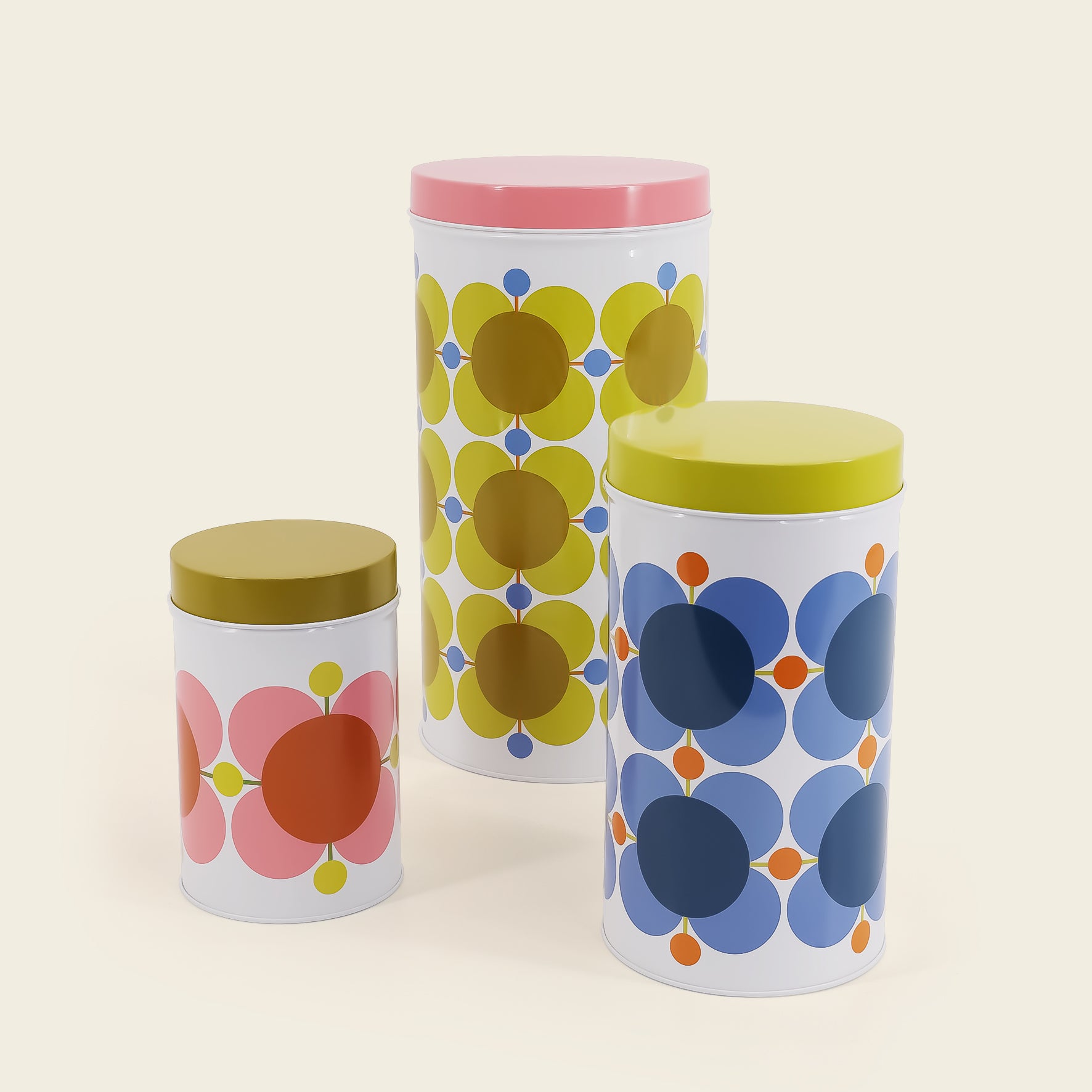 Orla Kiley Set of 3 Canisters Atomic Flower