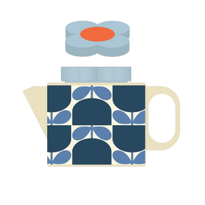 Orla Kiely Teapot Block Flower Navy