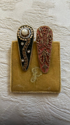 Powder Hair Clips Set of 2