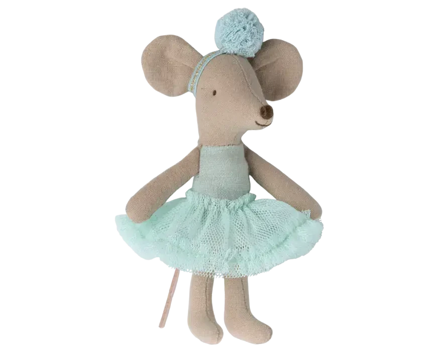 Ballerina Mouse Little Sister Light Mint Toy BouChic | Homeware, Fashion, Gifts, Accessories 