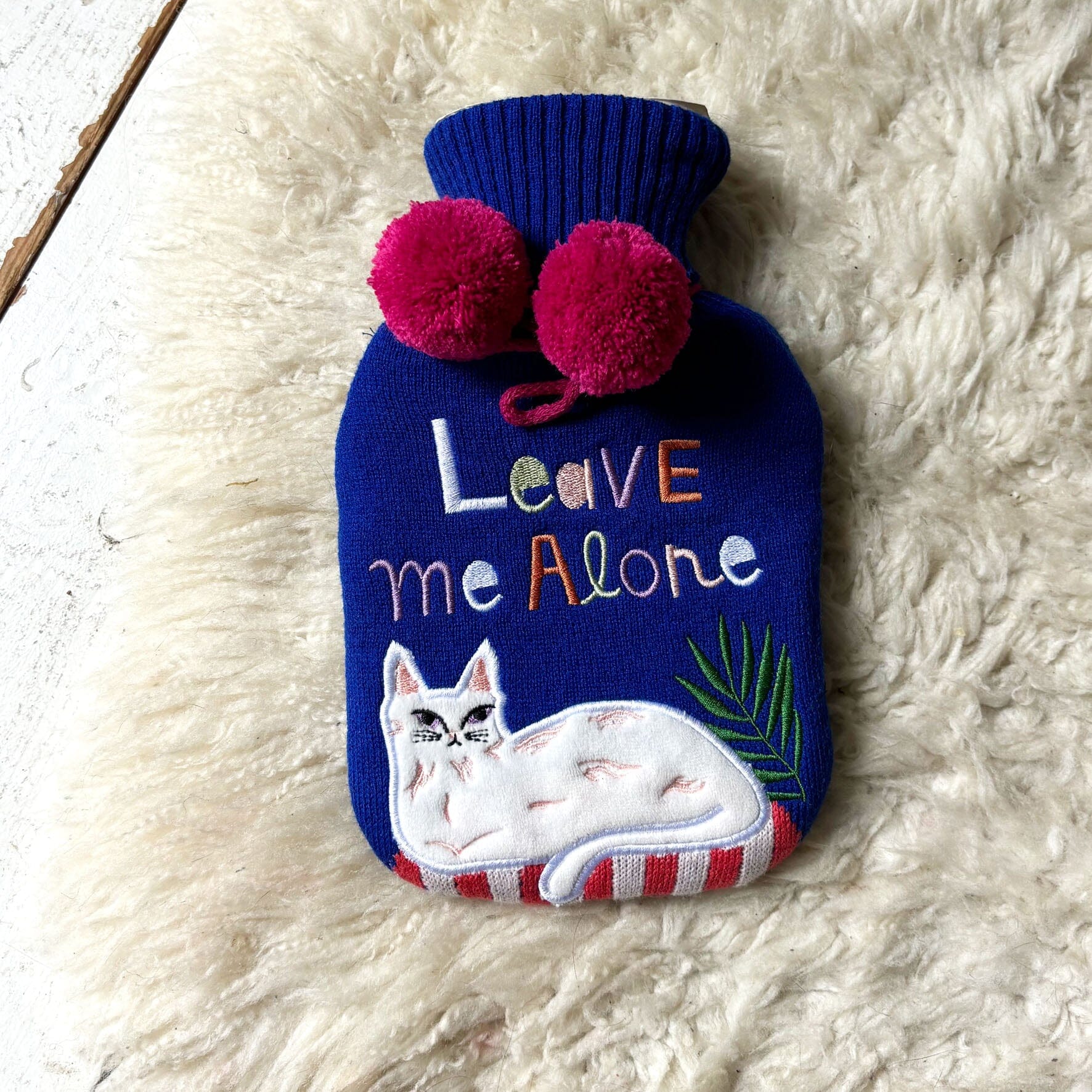 Catnip Hot Water Bottle 'Leave Me Alone' - BouChic