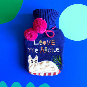 Catnip Hot Water Bottle 'Leave Me Alone' - BouChic