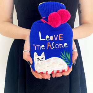 Catnip Hot Water Bottle 'Leave Me Alone' - BouChic