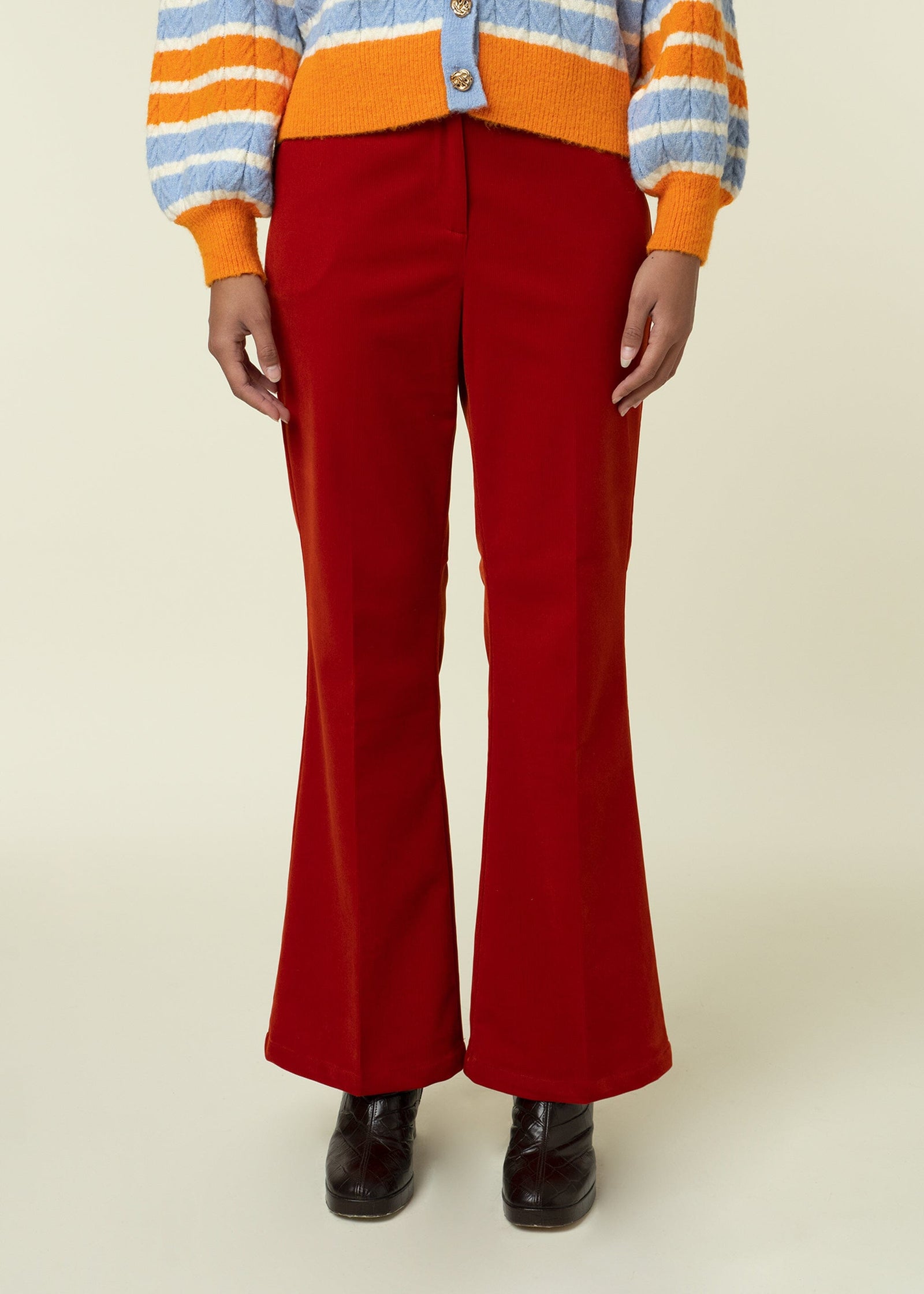 Frnch Erika Trousers Orange - BouChic 