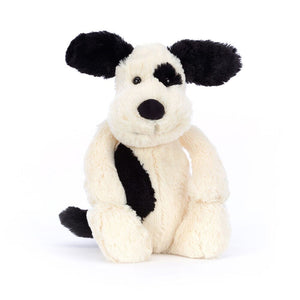 Jellycat Bashful Black/Cream Puppy Dog - BouChic