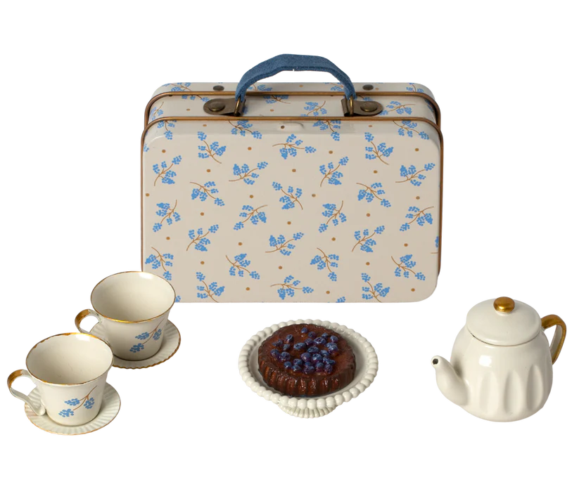 Maileg Afternoon Treat Tea Set Mouse - Blue Madelaine - BouChic