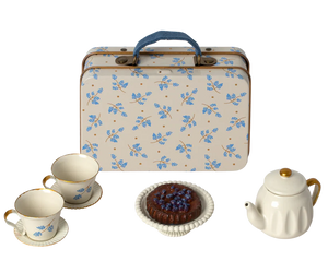 Maileg Afternoon Treat Tea Set Mouse - Blue Madelaine - BouChic