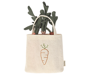 Maileg Carrots in Shopping Bag Miniature Activity Toy BouChic | Homeware, Fashion, Gifts, Accessories 
