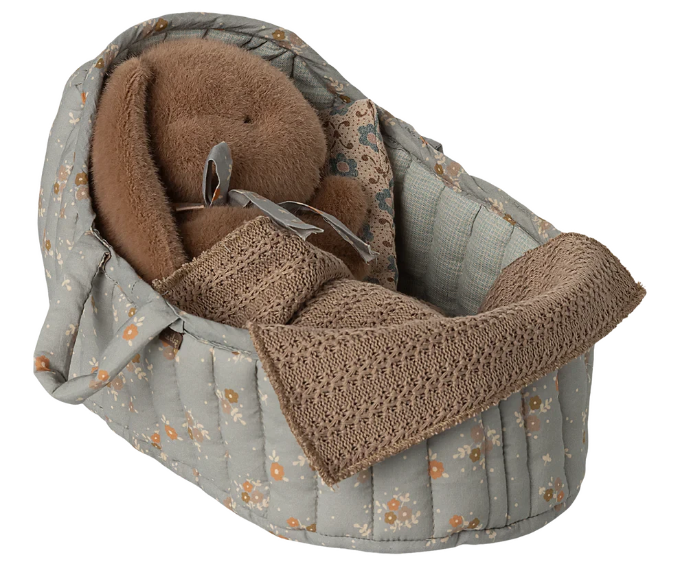 Maileg Carry Cot Large Blue Activity Toy BouChic | Homeware, Fashion, Gifts, Accessories 