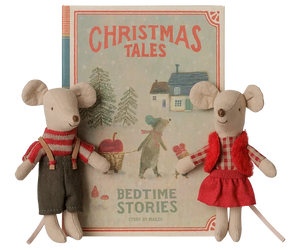 Maileg Christmas Book with Twin Mice Little Sister & Little Brother Activity Toy BouChic | Homeware, Fashion, Gifts, Accessories 