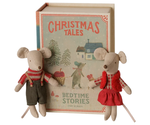 Maileg Christmas Book with Twin Mice Little Sister & Little Brother Activity Toy BouChic | Homeware, Fashion, Gifts, Accessories 