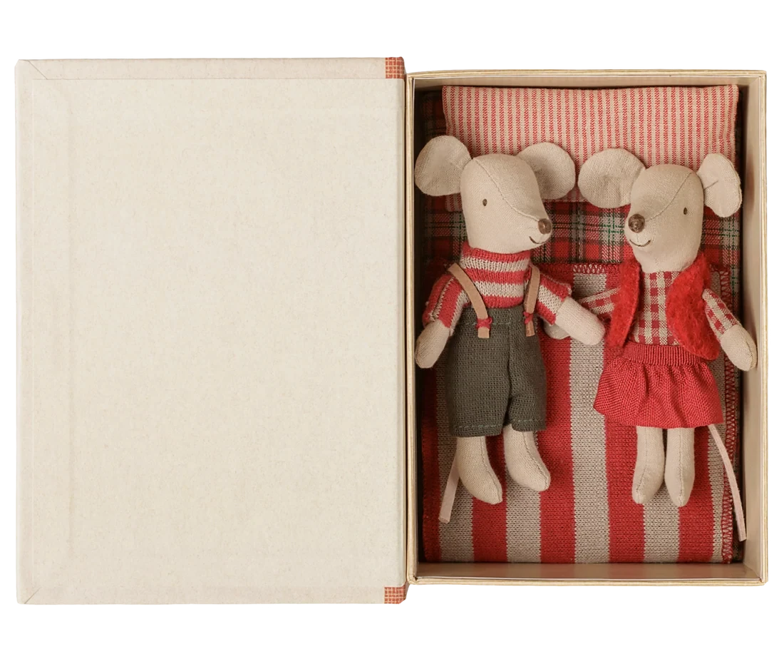 Maileg Christmas Book with Twin Mice Little Sister & Little Brother Activity Toy BouChic | Homeware, Fashion, Gifts, Accessories 