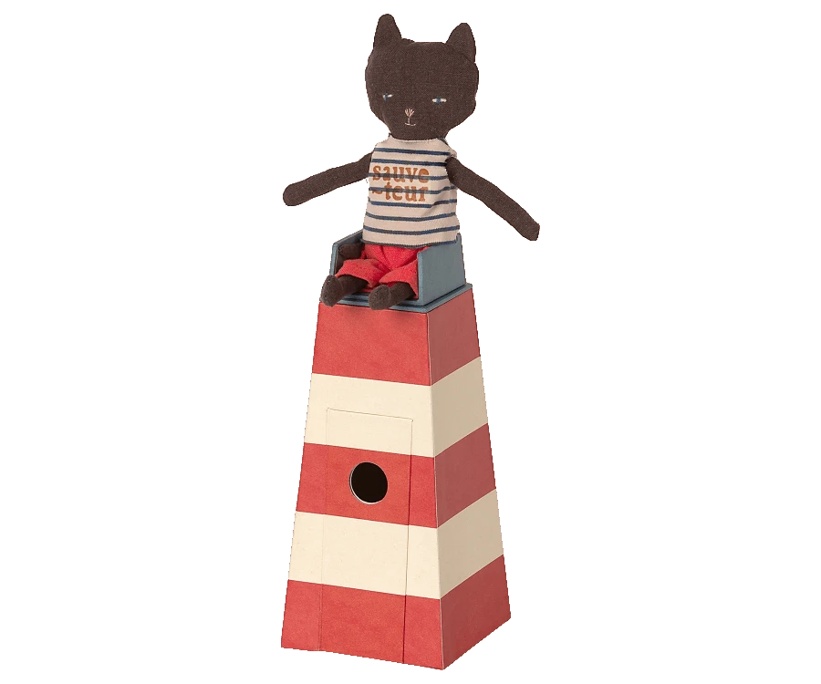 Maileg Lifeguard Cat & His Lighthouse - BouChic