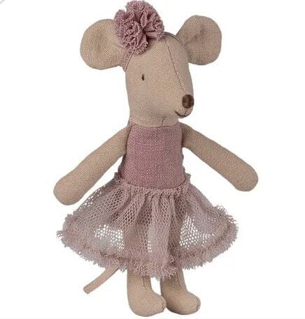 Maileg Little Sister Baller Mouse Purple - BouChic