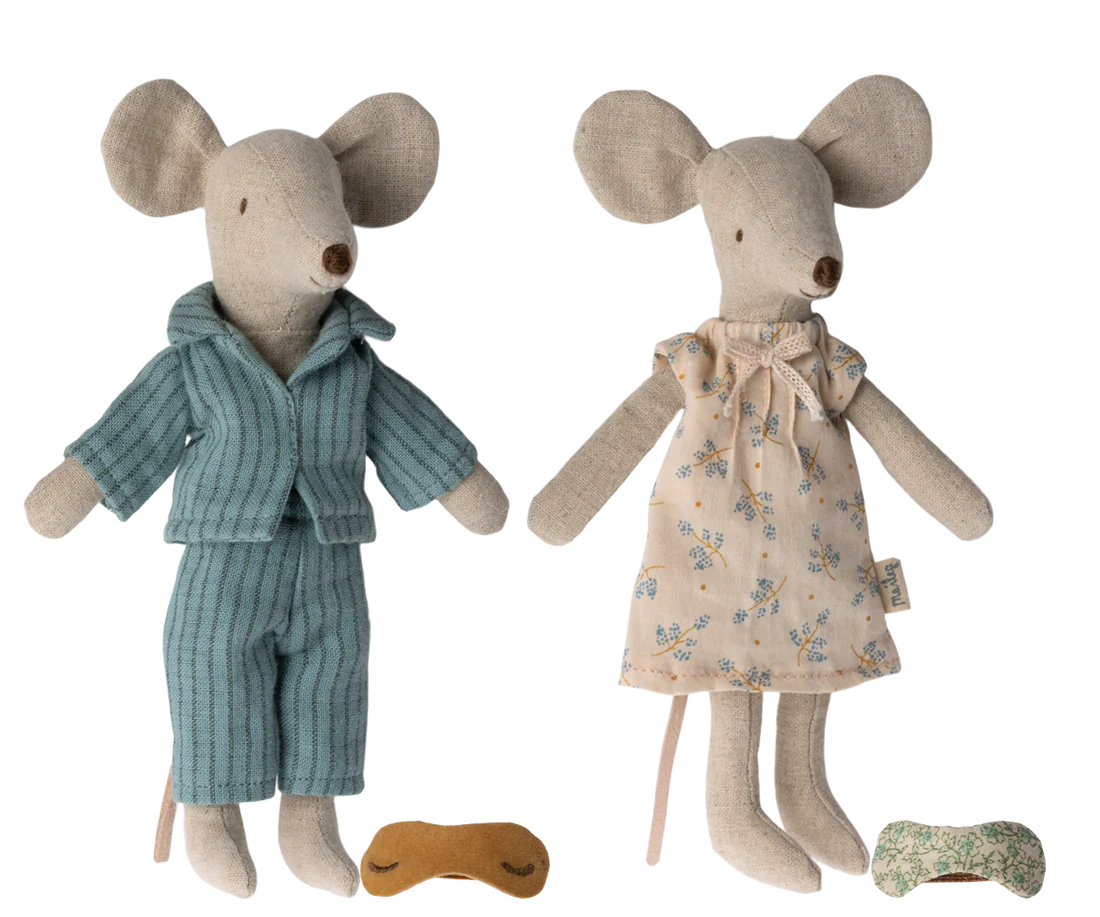 Maileg Mum & Dad Mice in Cigar Box - BouChic 