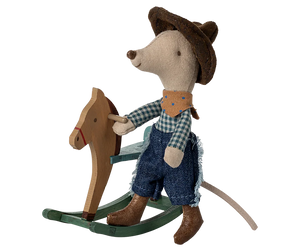 Maileg Rocking Horse Cowboy Mouse Little brother - BouChic