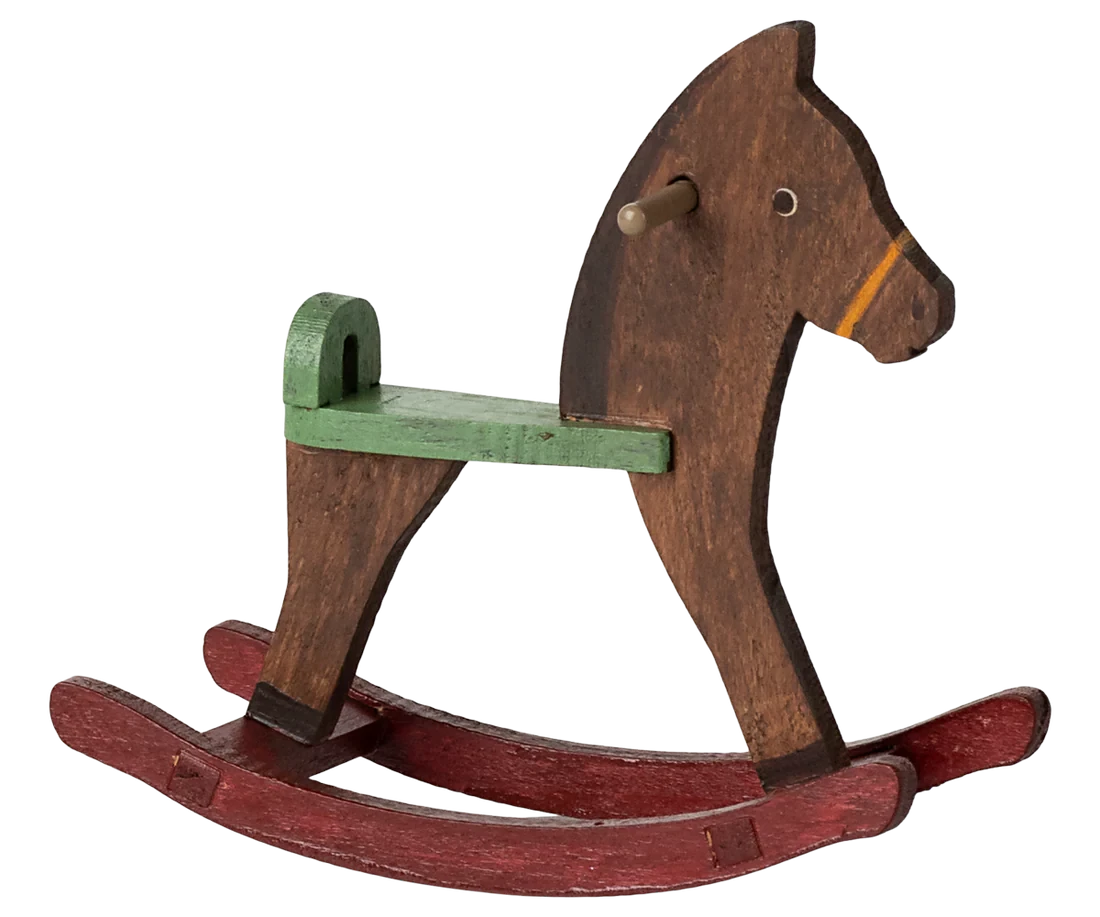 Maileg Rocking Horse Mouse Dark Brown - BouChic