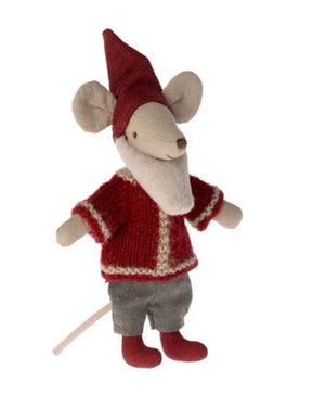 Maileg Santa Mouse with Sac & House - BouChic