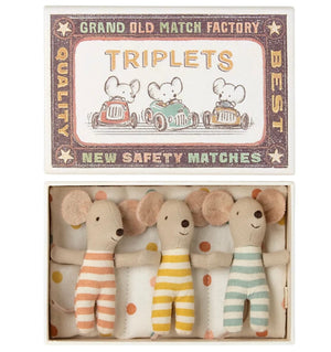 Maileg Triplets Baby Mice in Matchbox - BouChic