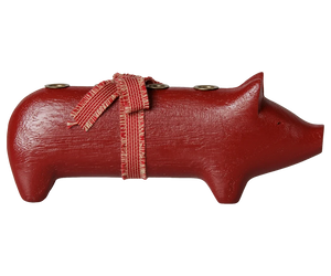 Maileg Wooden Red Pig Candleholder Candleholder BouChic 
