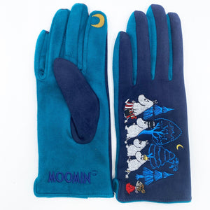 Moomin Blue Forest Family Gloves - BouChic 