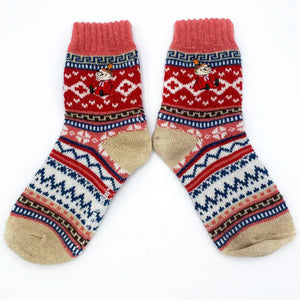 Moomin Fair Isle Little My Slipper Socks - BouChic 