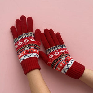 Moomin Fairisle Little My Gloves - BouChic 