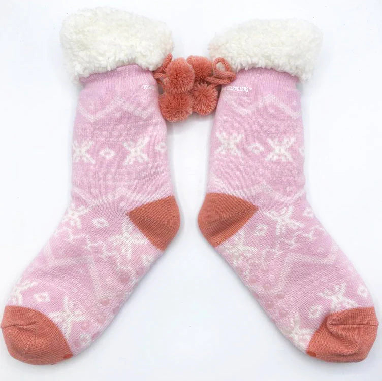 Moomin 'Love' Slipper Socks Pink - BouChic 