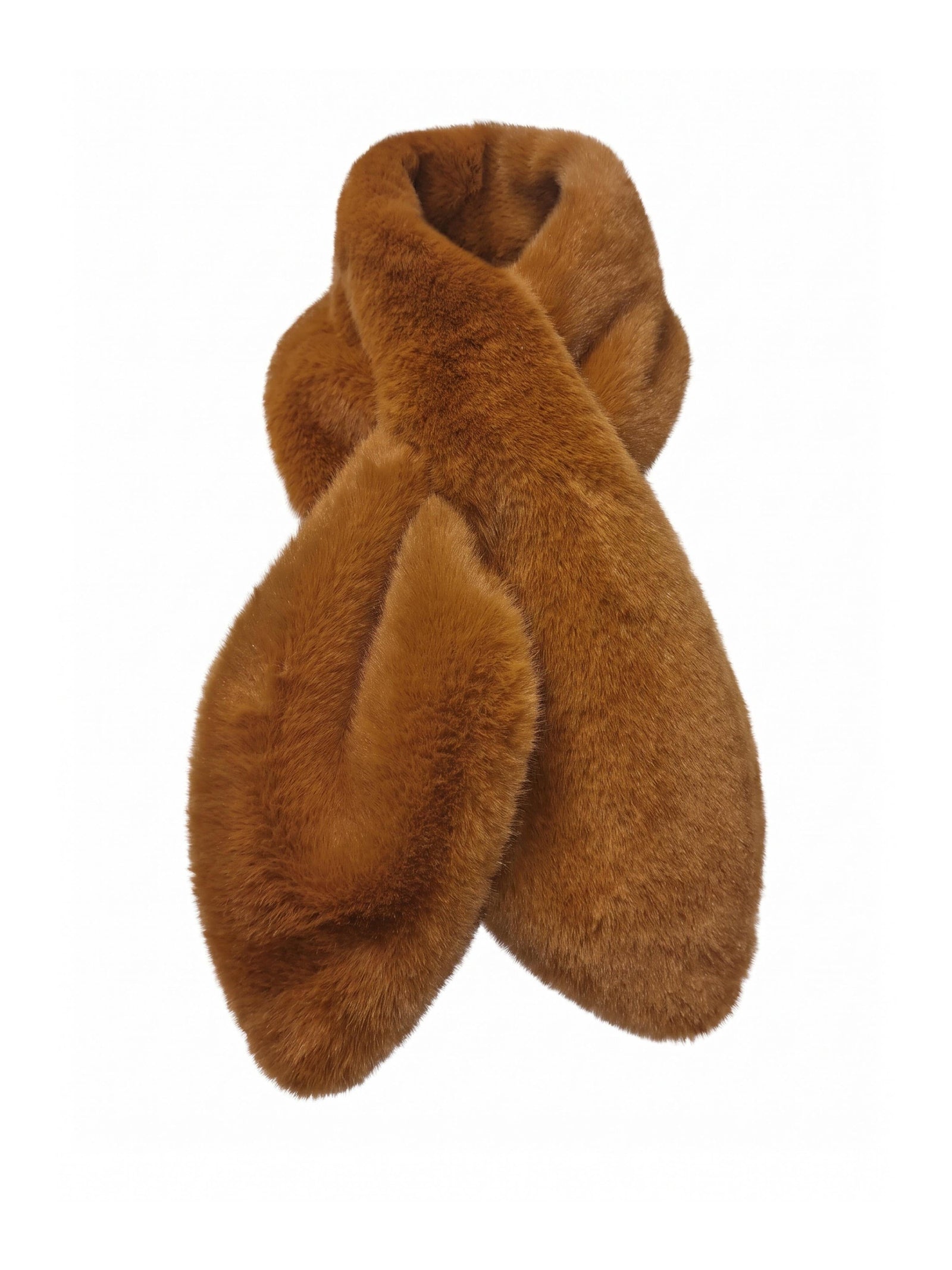Nooki Cate Faux Fur Scarf Chestnut - BouChic