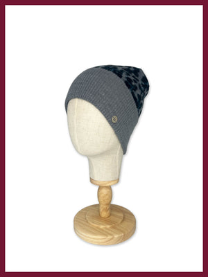 Nooki Darcy Leopard Beanie - Grey Mix Beanie Hat BouChic 