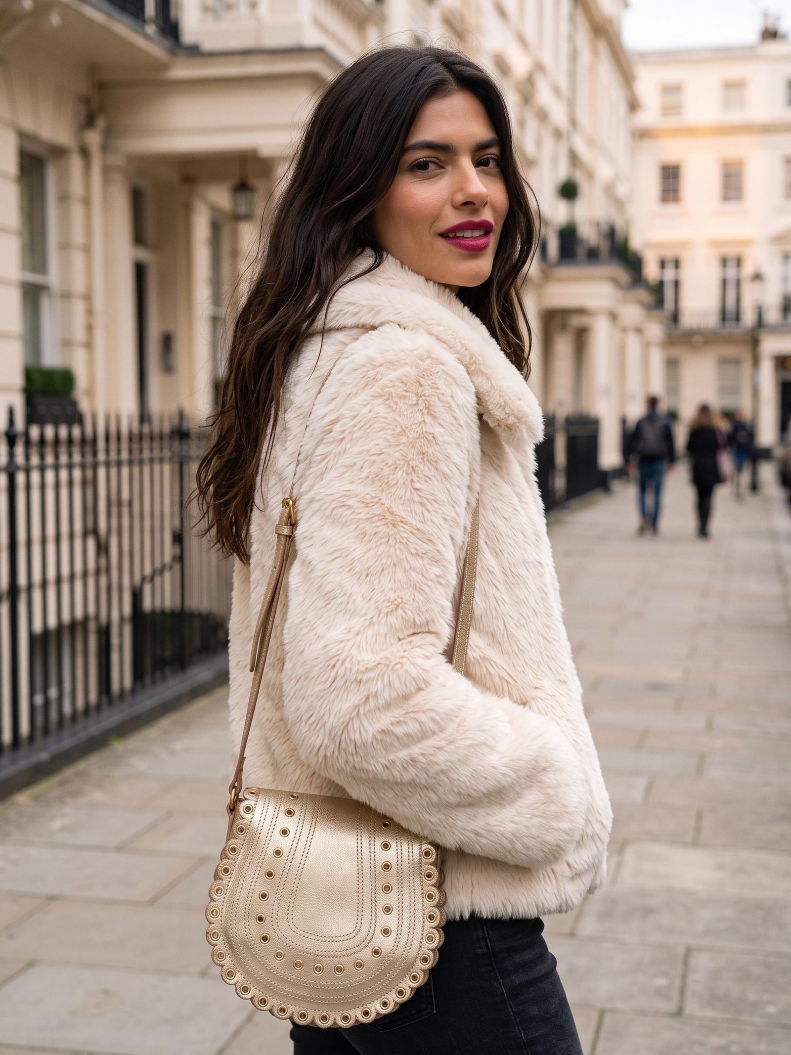 Nooki Galaxy Faux Fur Jacket Cream jacket BouChic | Homeware, Fashion, Gifts, Accessories 
