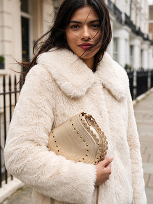 Nooki Galaxy Faux Fur Jacket Cream jacket BouChic | Homeware, Fashion, Gifts, Accessories 