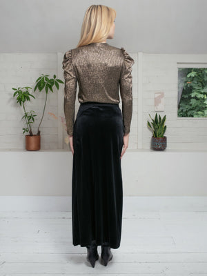 Nooki Heather Metallic Top In Gold Top BouChic 