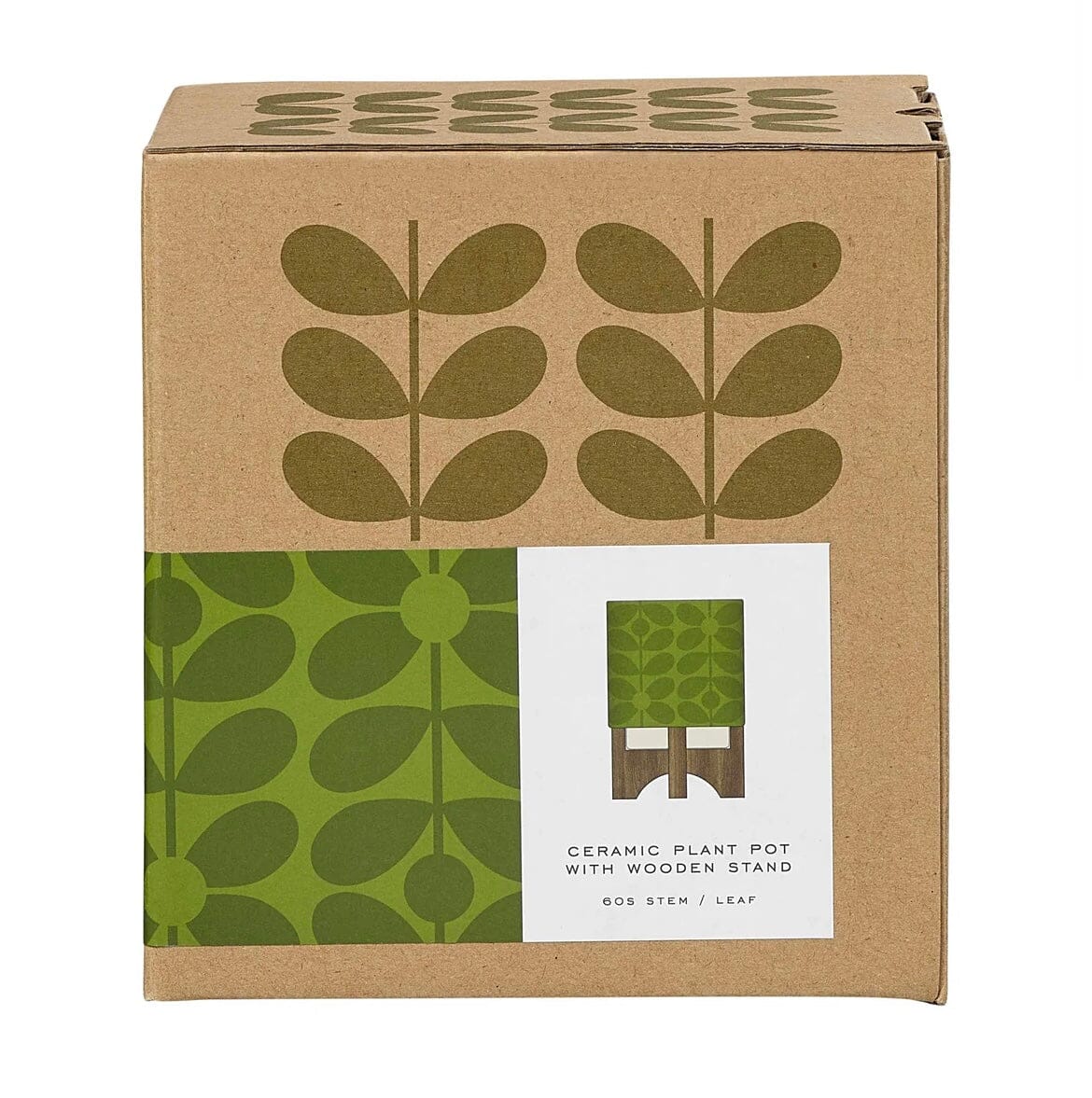 orla kiely plant pot Orla Kiely Ceramic Plant Pot On Wooden Stand Sixties Stem Sky
