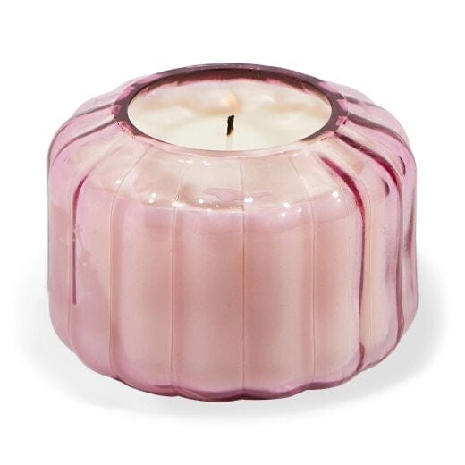 Paddy Wax Desert Peach Candle Pink Ripple Glass - BouChic