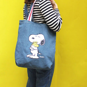 Peanuts "Love" Denim Tote Peanuts "Love" Denim Tote Bag BouChic 