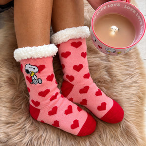 Peanuts Love Heart Slipper Socks Slipper Socks BouChic 
