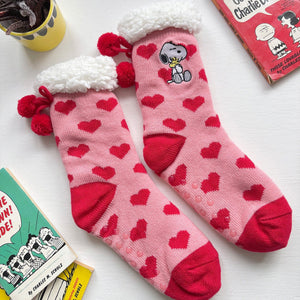 Peanuts Love Heart Slipper Socks Slipper Socks BouChic 