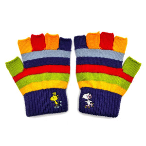 Peanuts Rainbow Fingerless Gloves Fingerless Gloves BouChic 