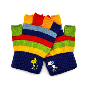 Peanuts Rainbow Fingerless Gloves Fingerless Gloves BouChic 