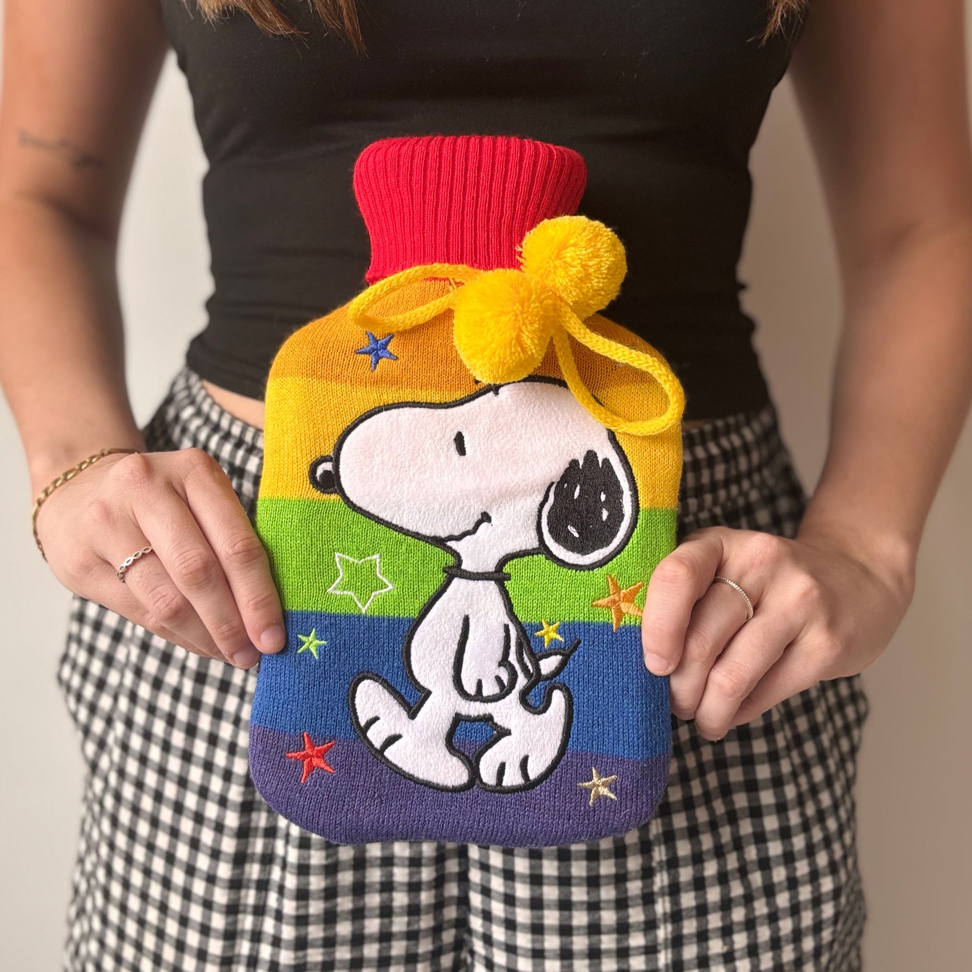 Peanuts Rainbow Hot Water Bottle Hot Water Bottle BouChic | Homeware, Fashion, Gifts, Accessories 