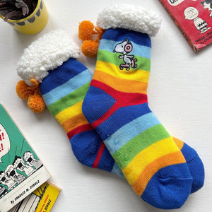 Peanuts Rainbow Slipper Socks Slipper Socks BouChic 