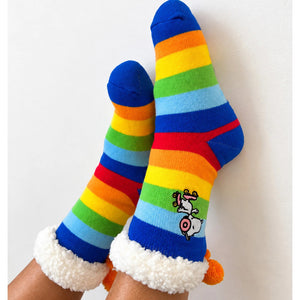 Peanuts Rainbow Slipper Socks Slipper Socks BouChic 
