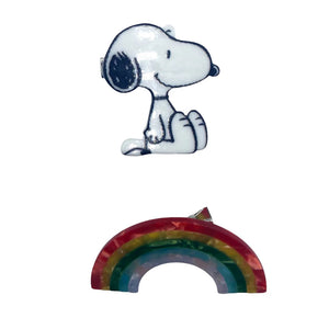 Peanuts Rainbow Snoopy Hairclips - BouChic