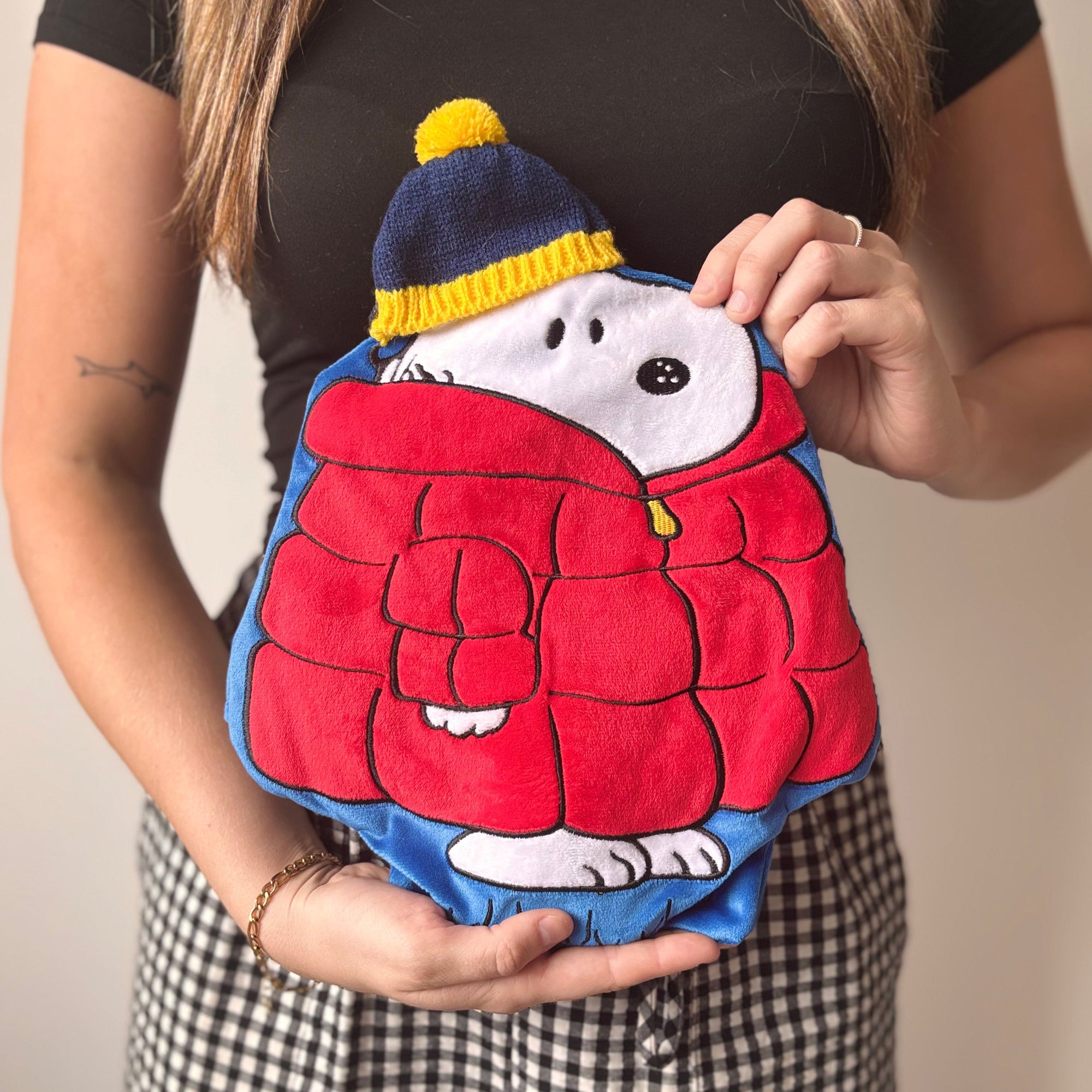 Peanuts Snoopy Coat Hot Water Bottle Hot Water Bottle BouChic | Homeware, Fashion, Gifts, Accessories 