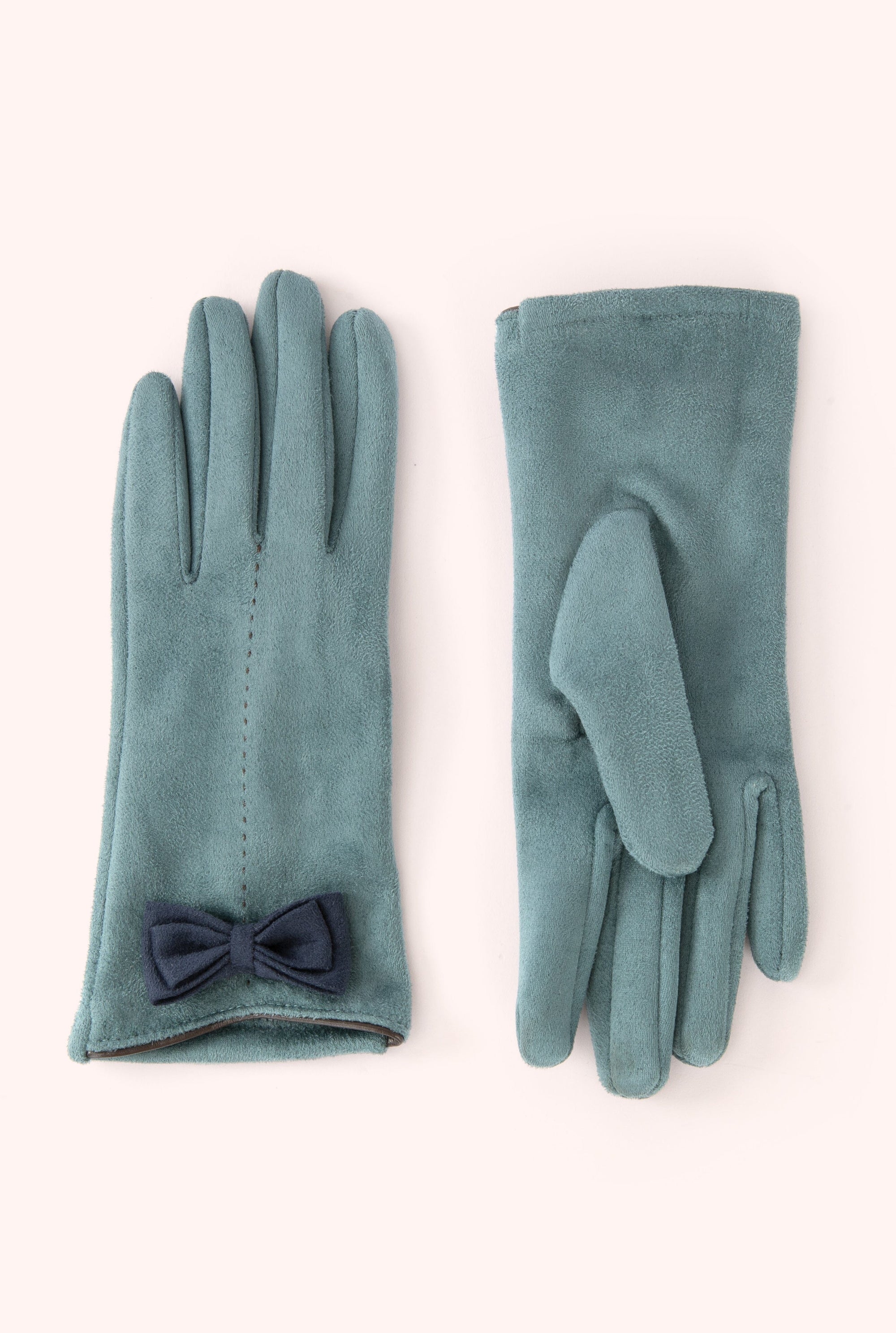 Powder Adalyn Faux Suede Gloves Ice/Navy Ladies Gloves BouChic | Homeware, Fashion, Gifts, Accessories 